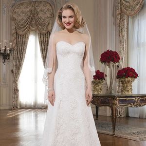 Lace Sweetheart A-Line Wedding Dress STYLE 8627 Size 14 Ivory Color